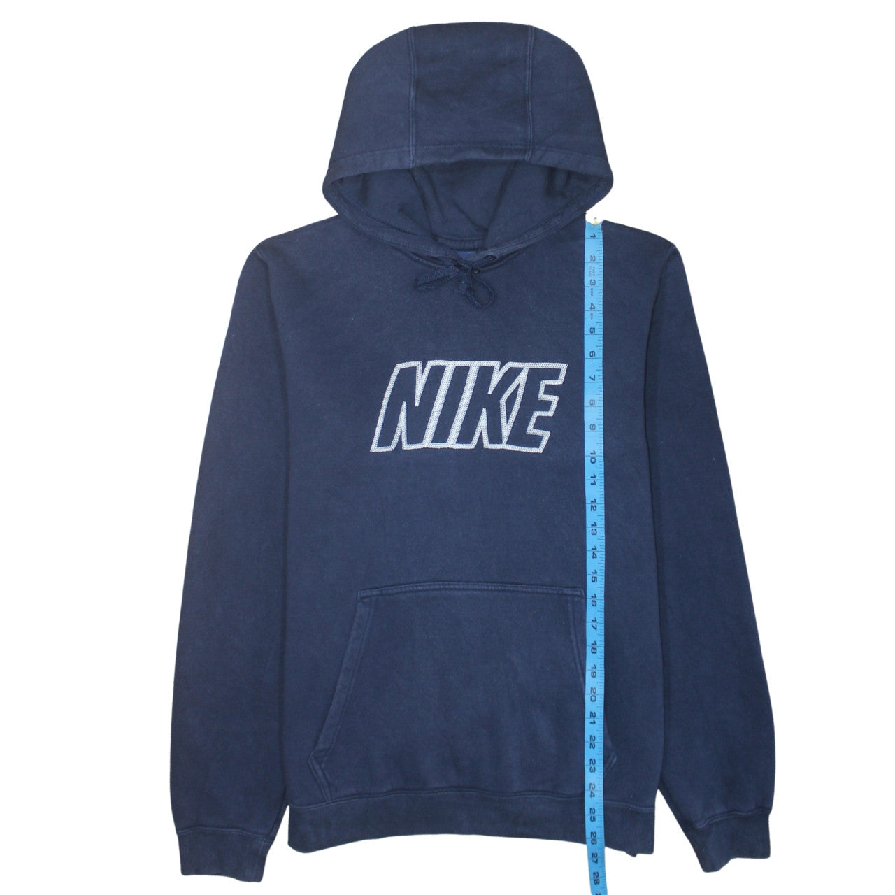 Nike Men's Blue Pullover Hoodie M Logo Fleece Sweatshirt