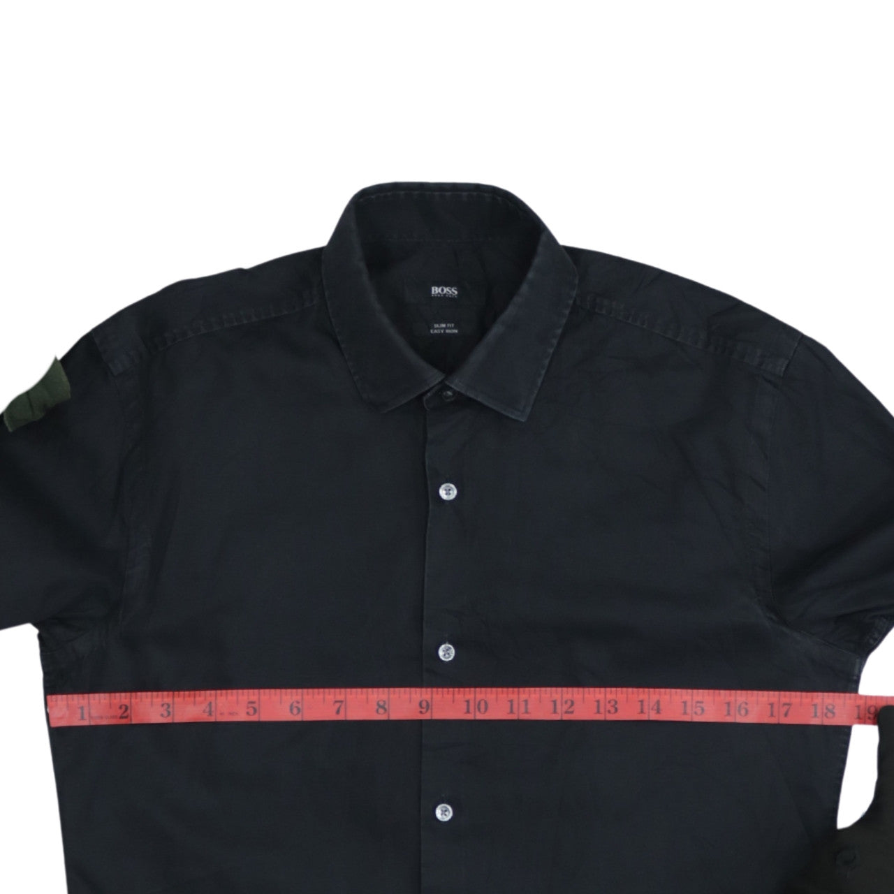 Hugo Boss Men's Black Slim Fit Long Sleeve Easy Iron Shirt Size 38