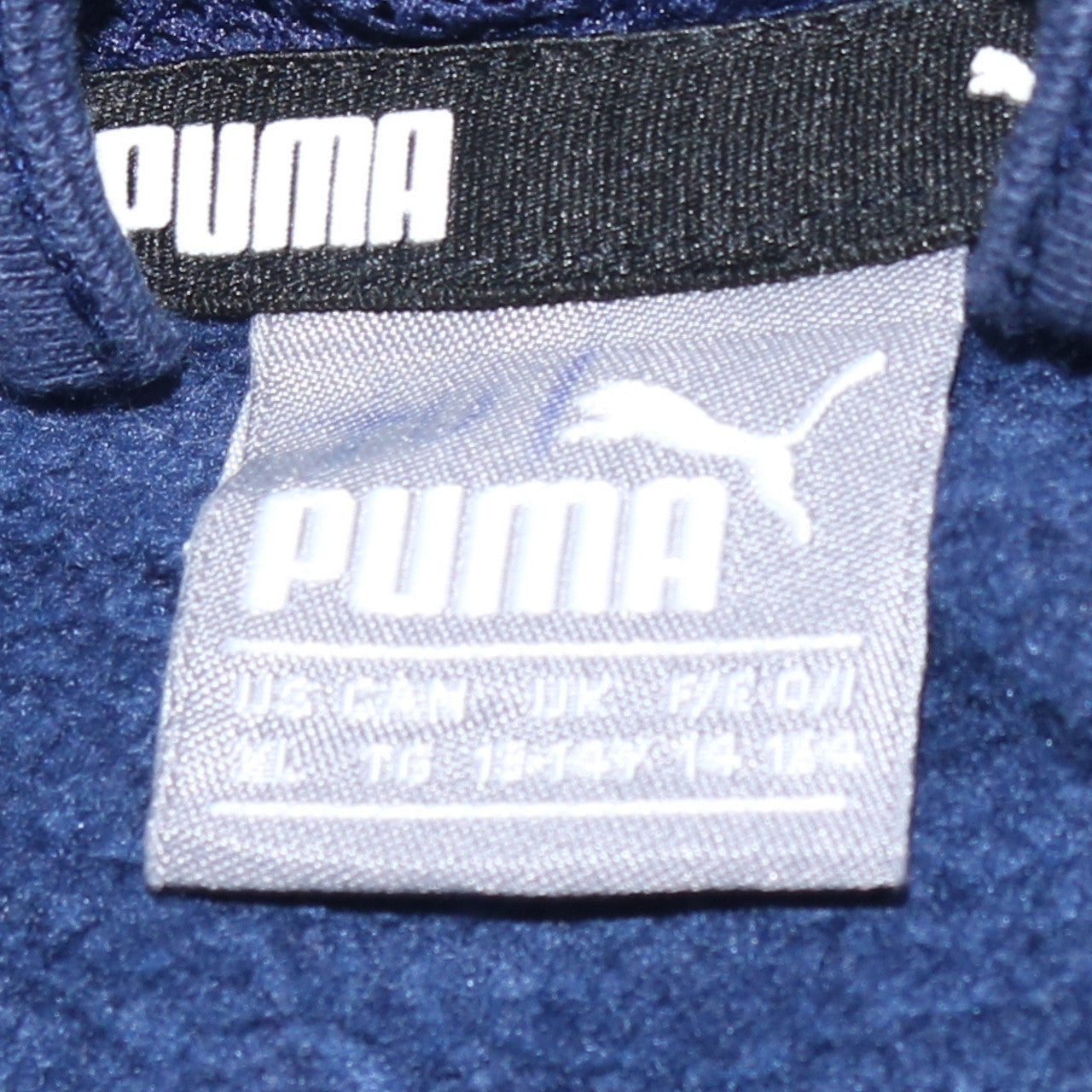 Puma Boys Navy Blue Full Zip Hoodie Size 14-15 Years Cotton Blend