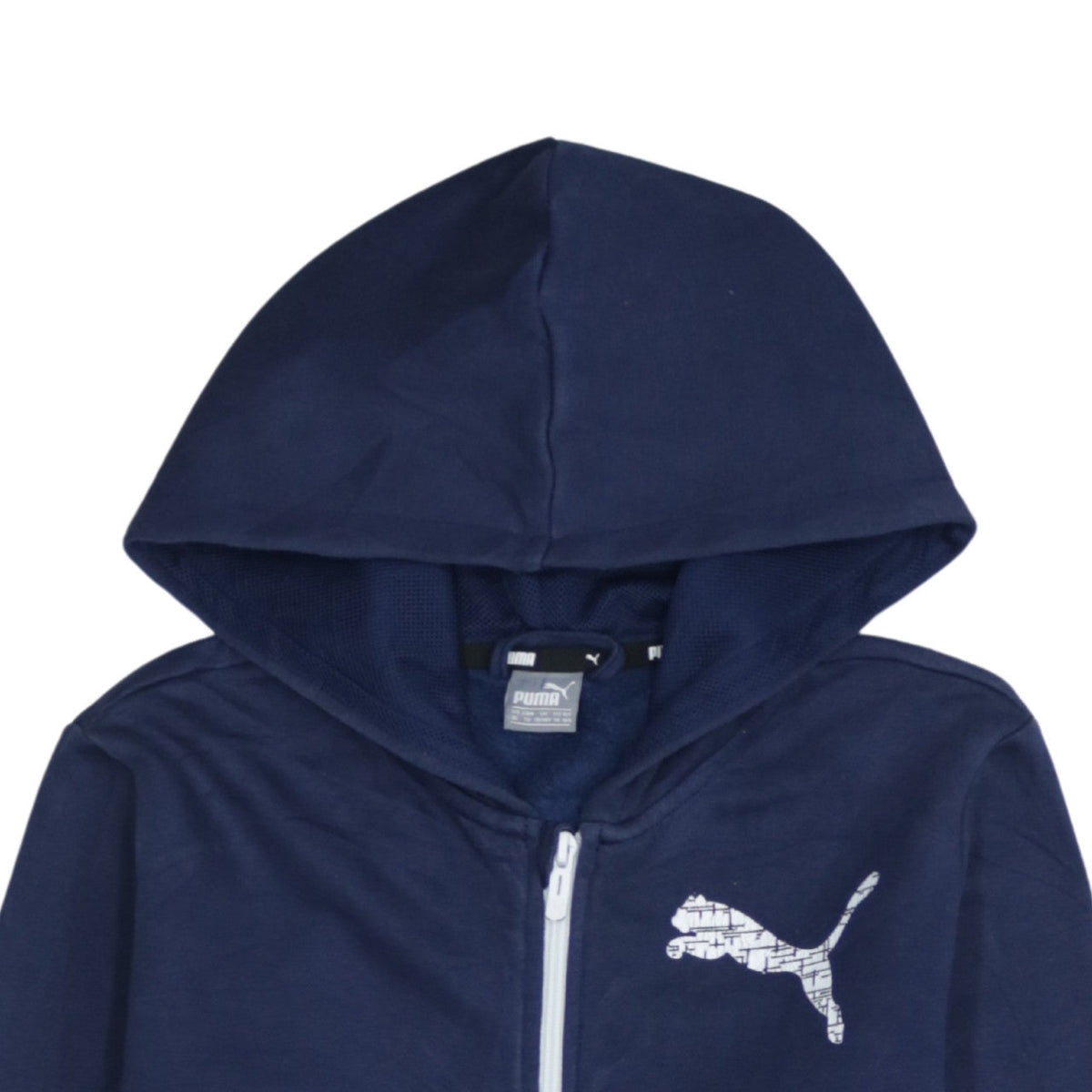 Puma Boys Navy Blue Full Zip Hoodie Size 14-15 Years Cotton Blend