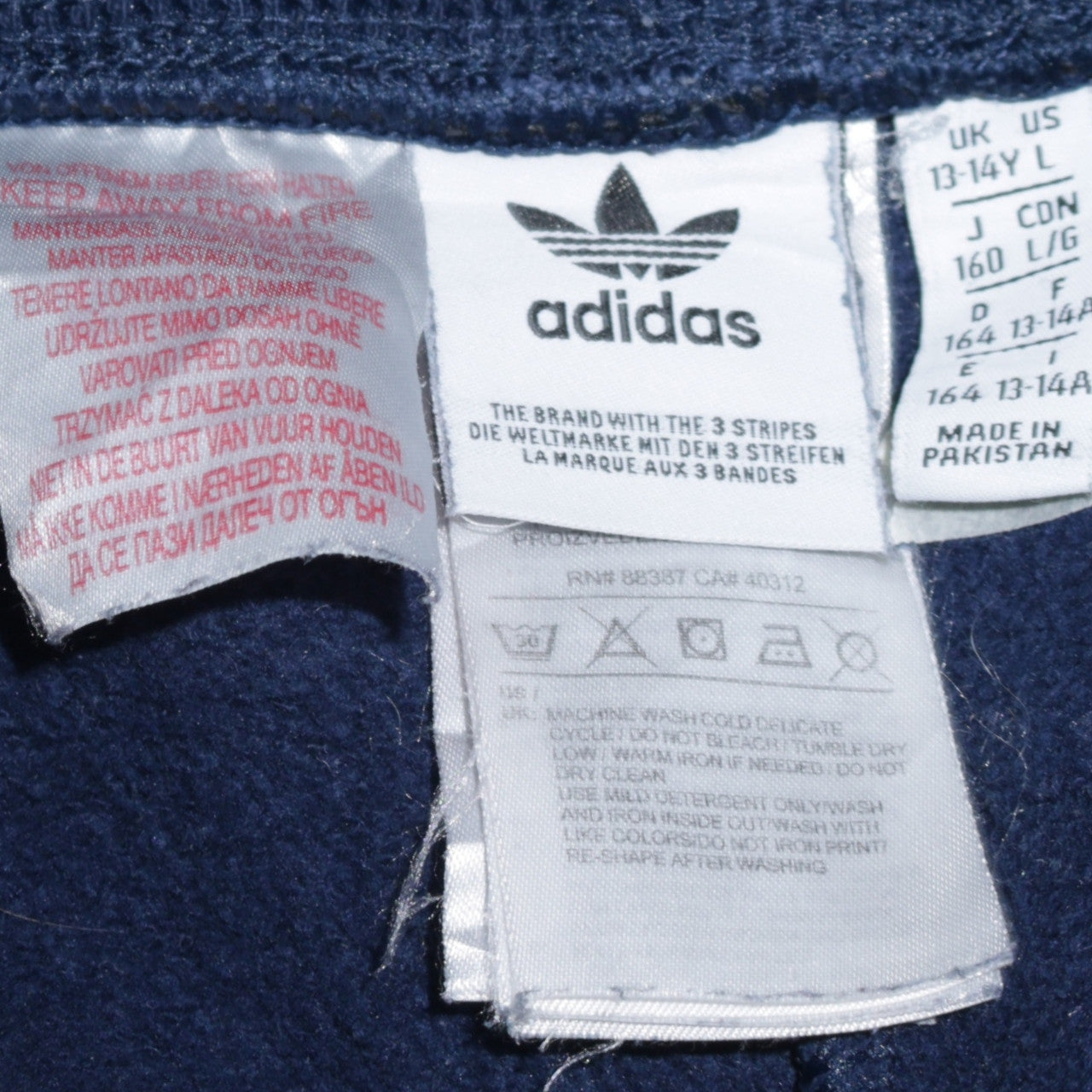 Adidas Boys Blue 13-14 Years Jogger Trousers with Side Stripes