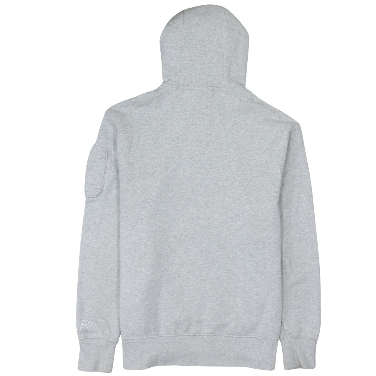 Nike Men's Grey Pullover Hoodie L Embroidered Graphic Cotton