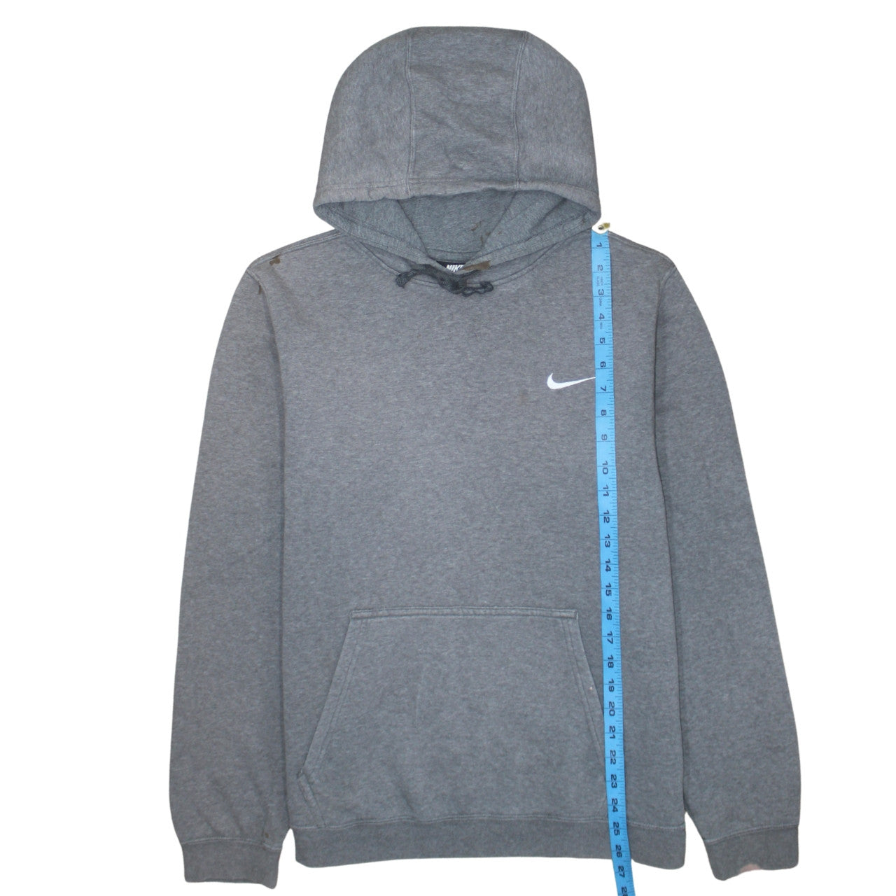 Nike Mens Grey Pullover Hoodie M Regular Fit Fleece Sportswear