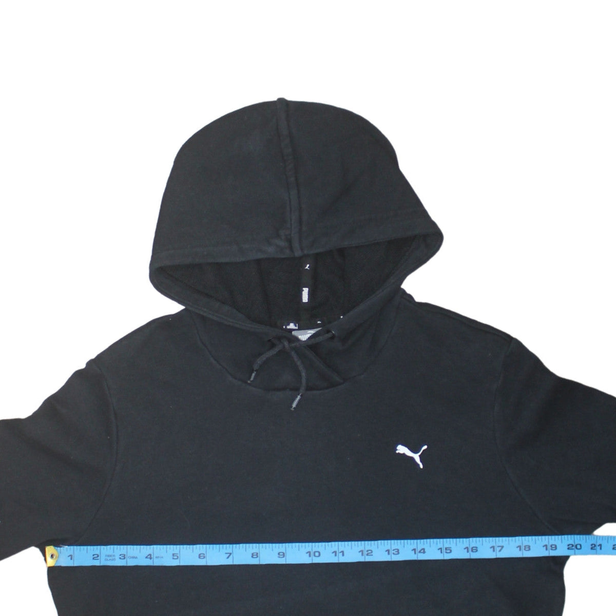 Puma Boys Black Pullover Hoodie Large Cotton Blend Casual Sportswear
