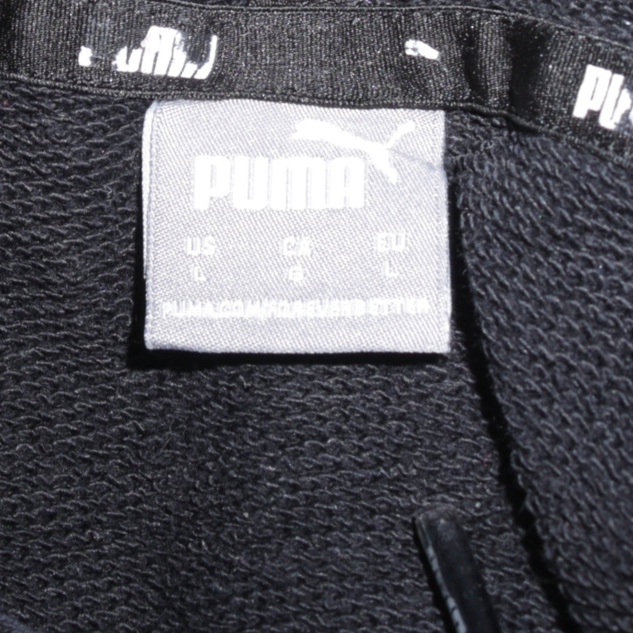 Puma Boys Black Pullover Hoodie Large Cotton Blend Casual Sportswear