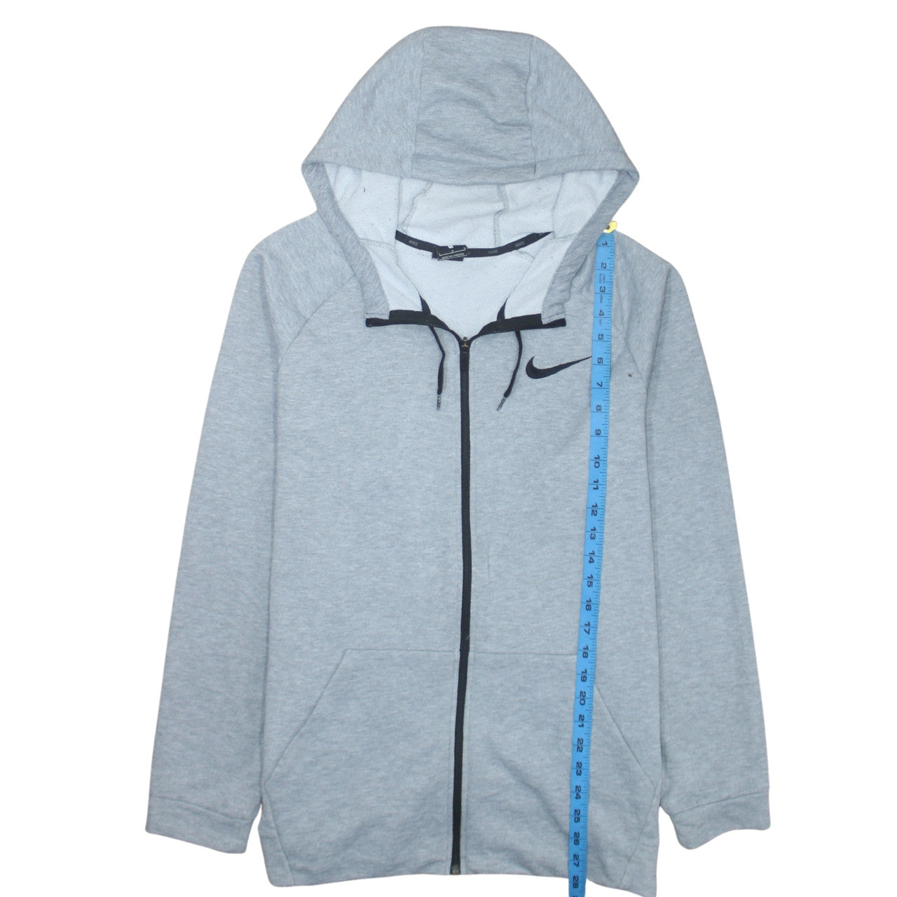 Nike Men's Grey Dri-Fit Full Zip Hoodie Size L