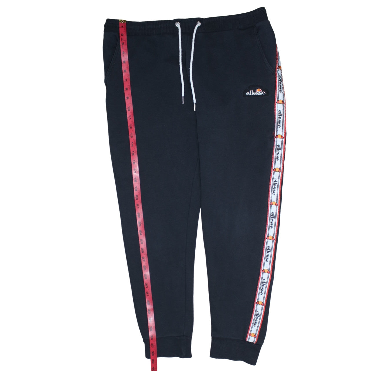 Ellesse Womens Black Jogger Trousers Size 10 Elastic Waist Fleece