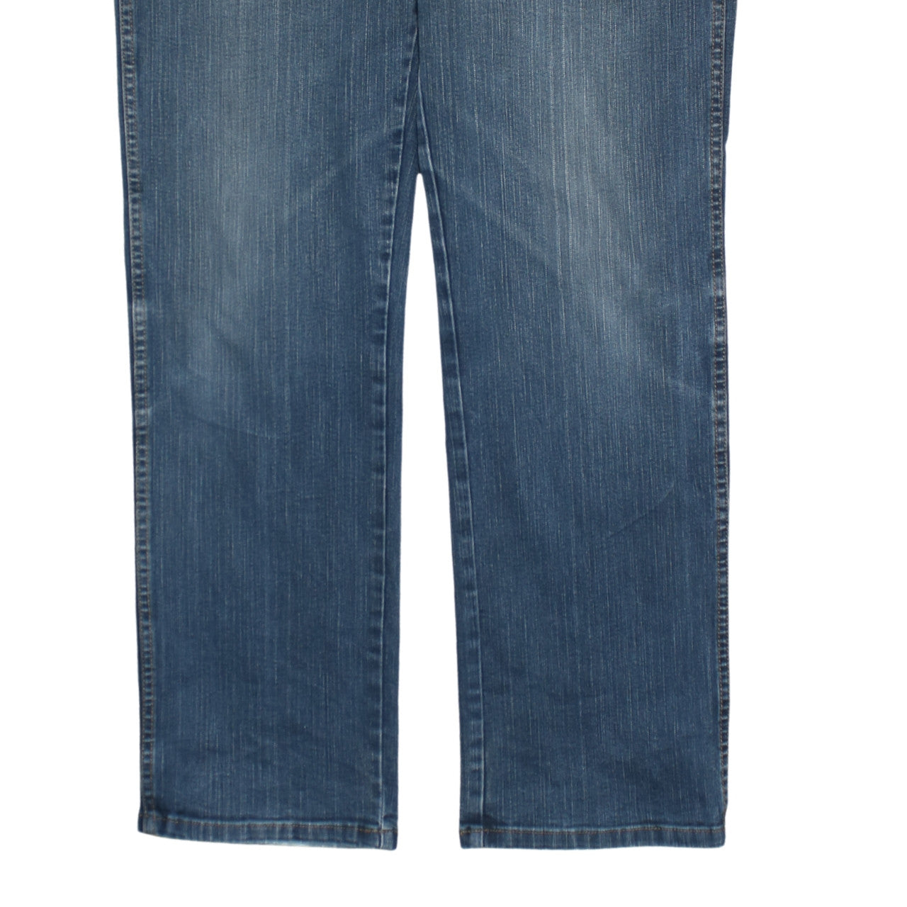Wrangler Men's Blue 34x32 Straight Fit Stretch Denim Jeans