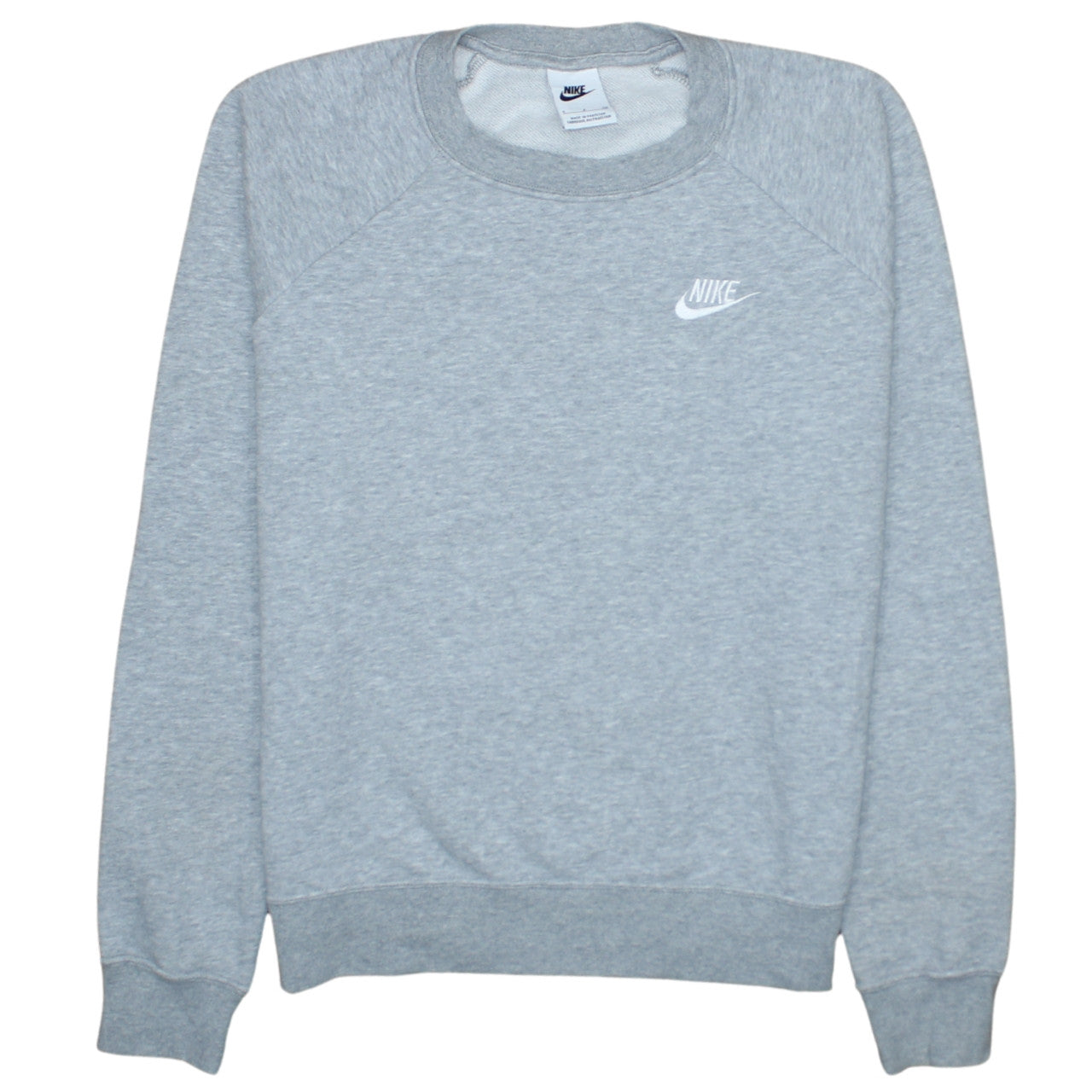 Nike Men's Grey Crew Neck Pullover Fleece Sweatshirt S