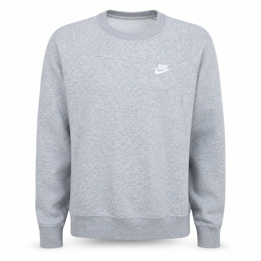 Nike Men's Grey Crew Neck Pullover Fleece Sweatshirt S