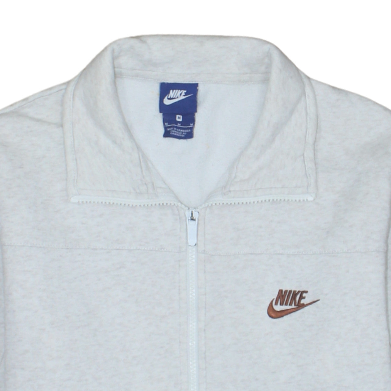 Nike Mens Grey Full Zip Sweatshirt Medium Classic Logo