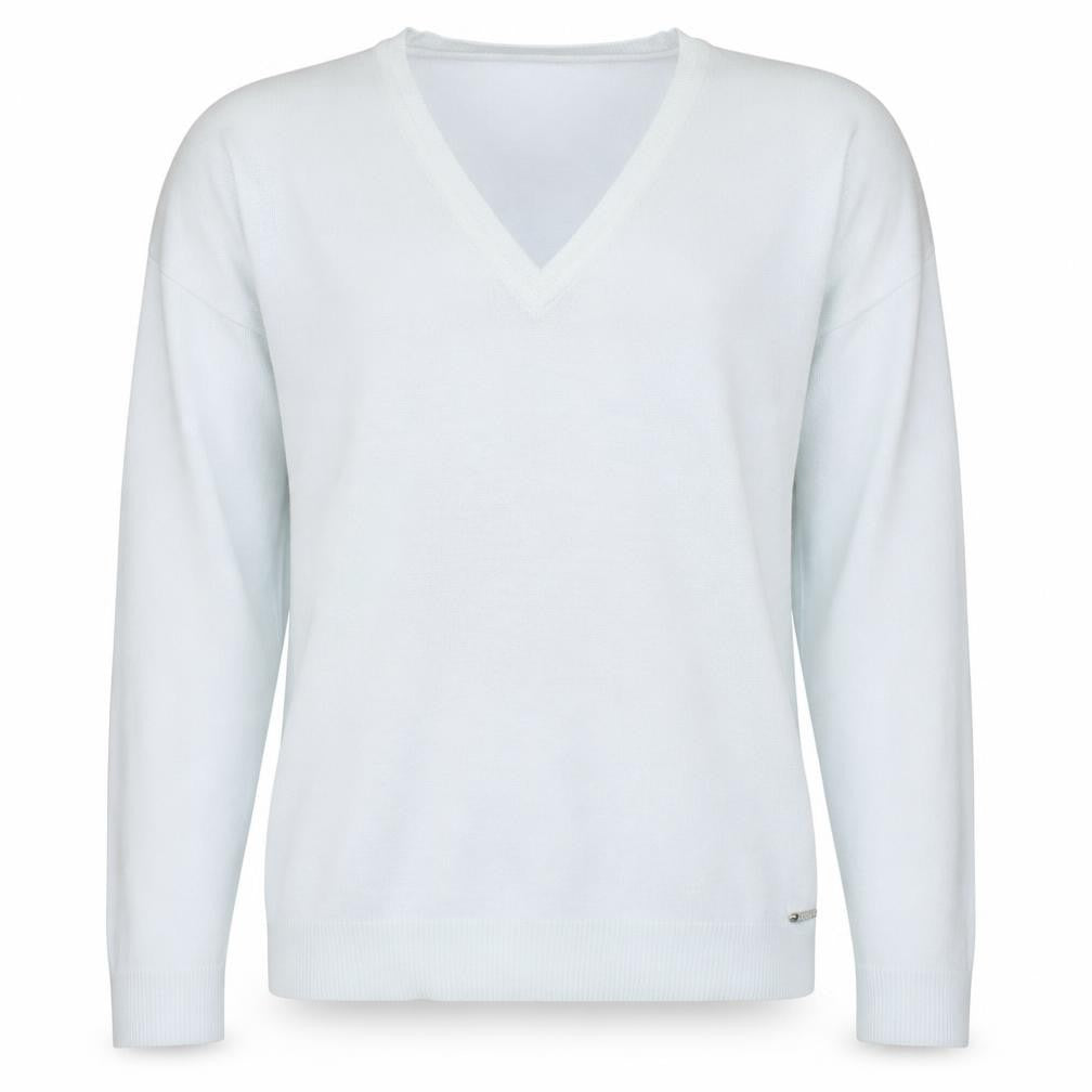 Polo Ralph Lauren Men's White Cotton V-Neck Jumper Size S