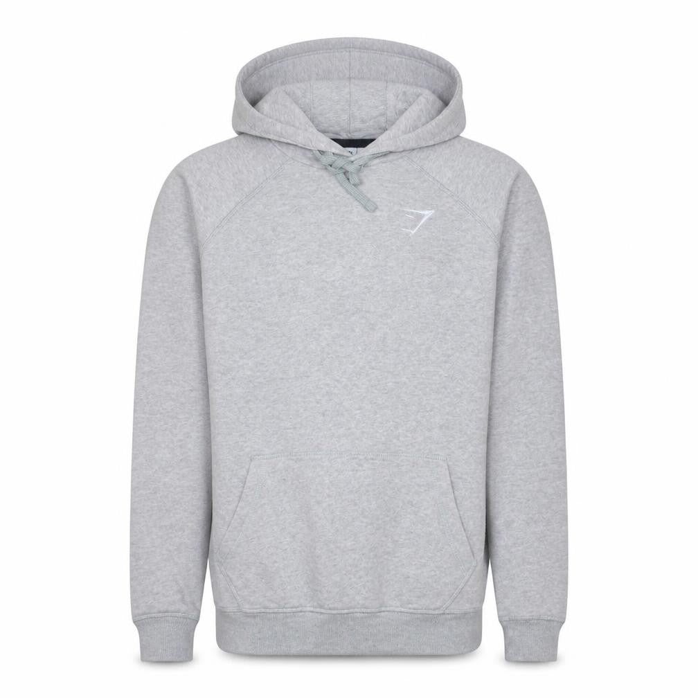 Gymshark Men's Grey Pullover Hoodie Size S Regular Fit