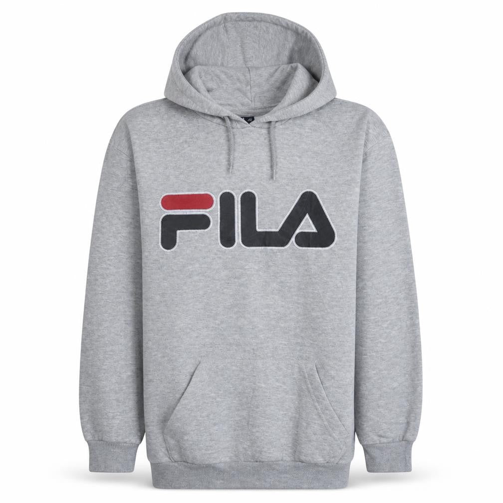 Fila Men's Grey XS Pullover Hoodie Graphic Logo Sweatshirt