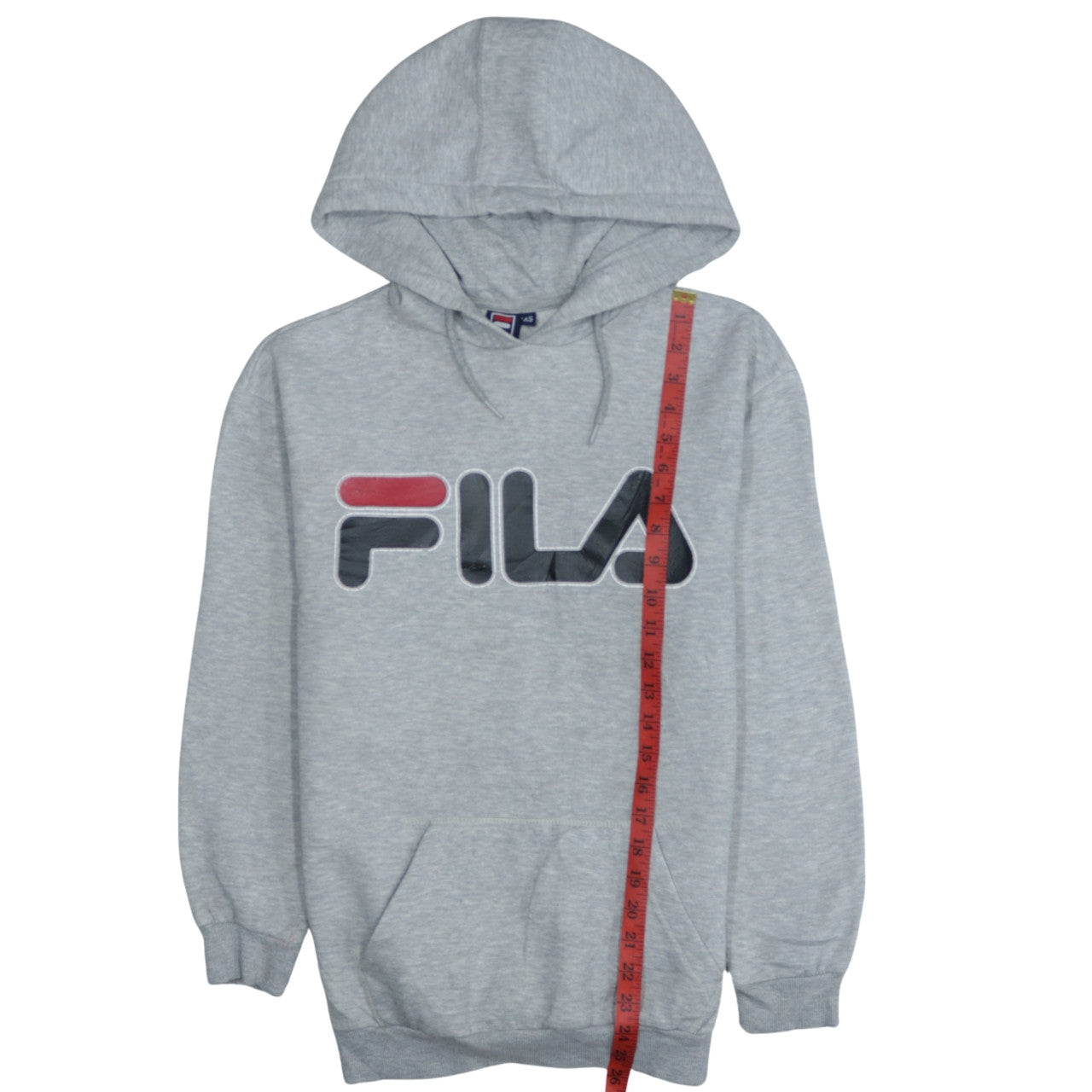 FILA Men's Grey XS Pullover Hoodie Graphic Logo Sweatshirt