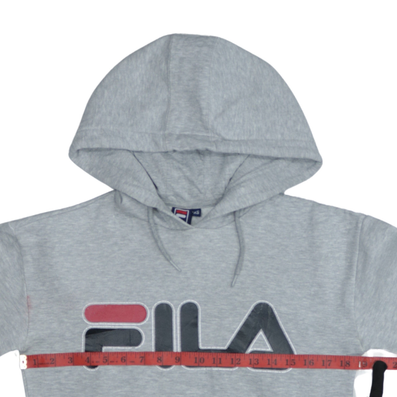 FILA Men's Grey XS Pullover Hoodie Graphic Logo Sweatshirt