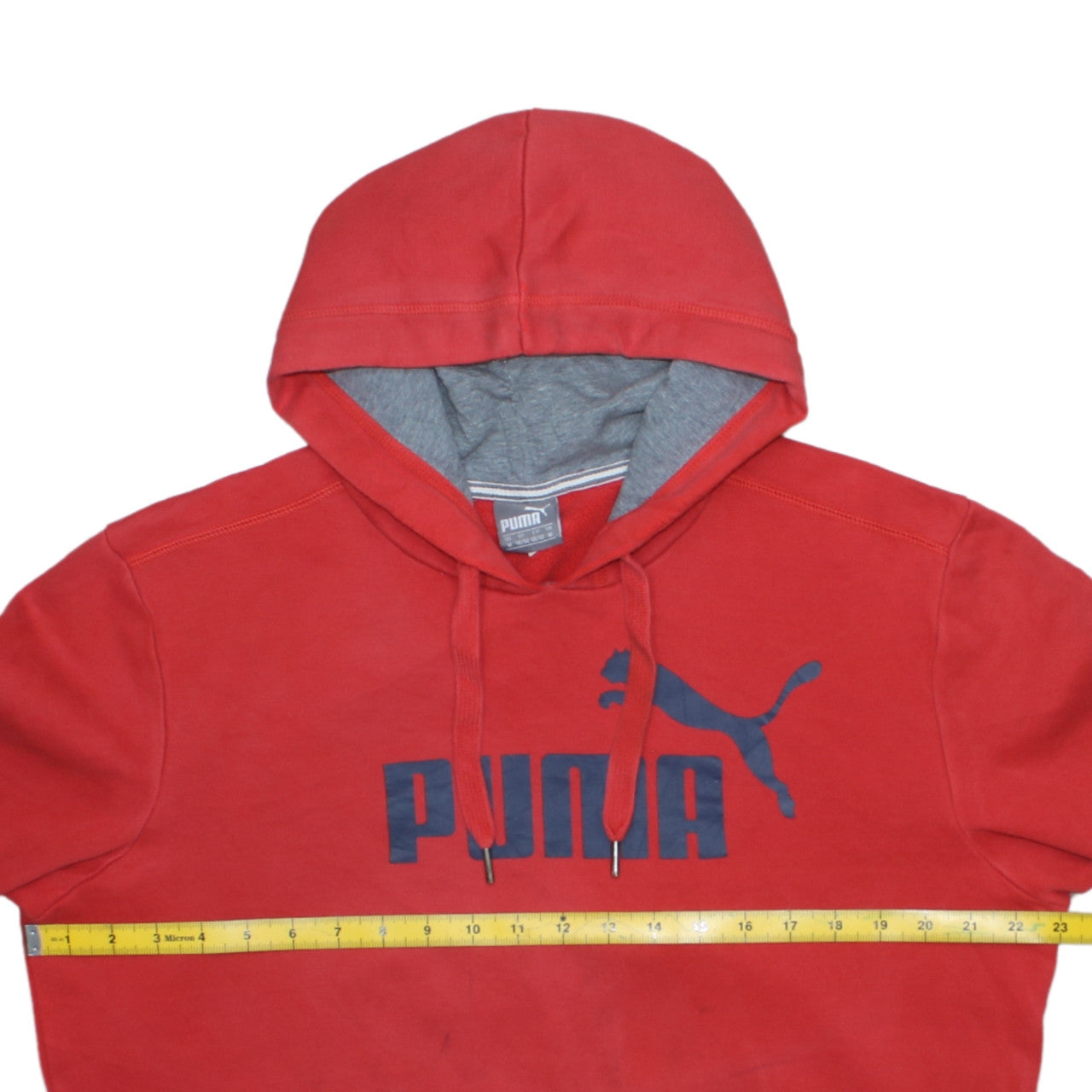 Puma Men's Red Pullover Hoodie M Logo Graphic Sportswear