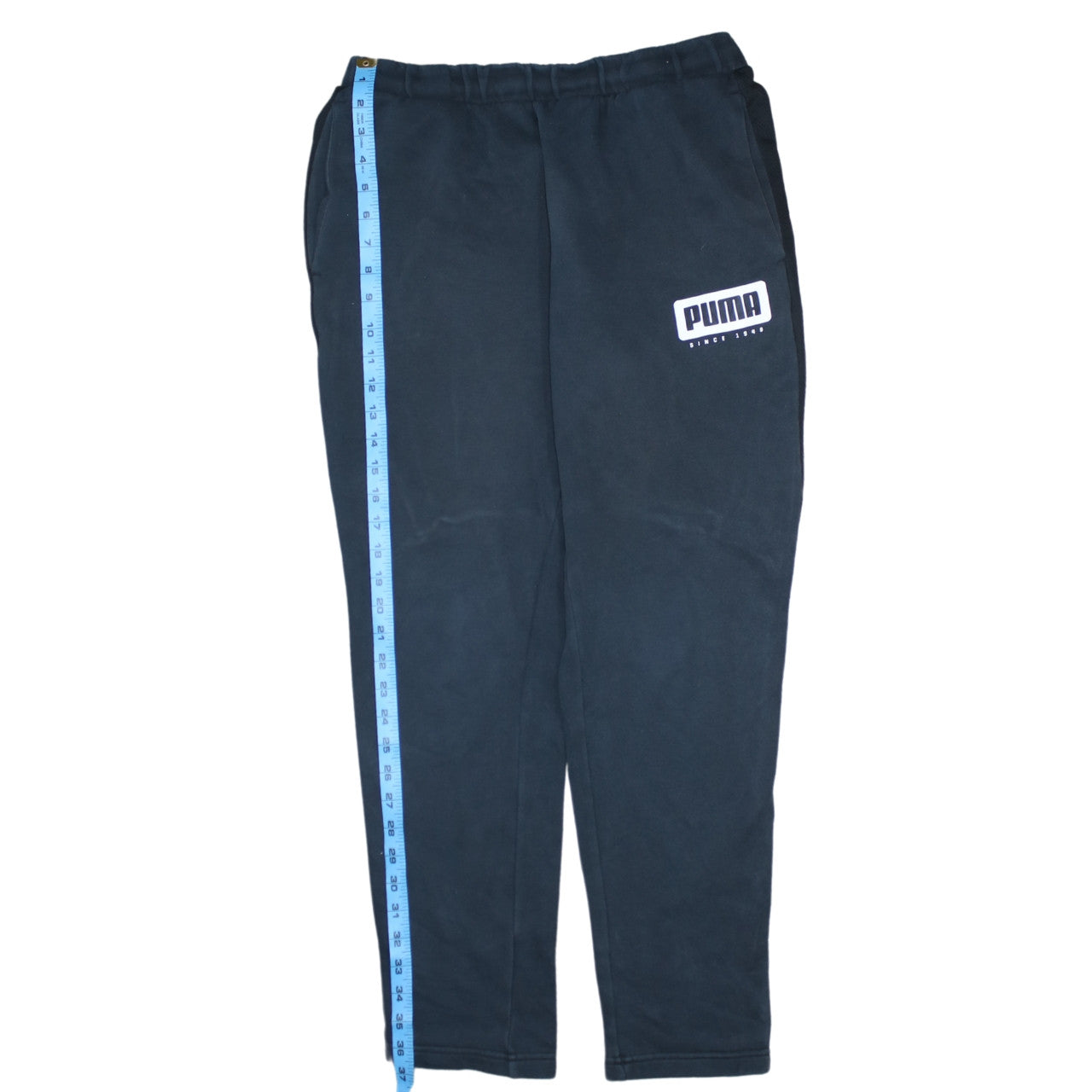 Puma Mens Black Fleece Jogger Sweatpants Size M Elastic Waist Tapered