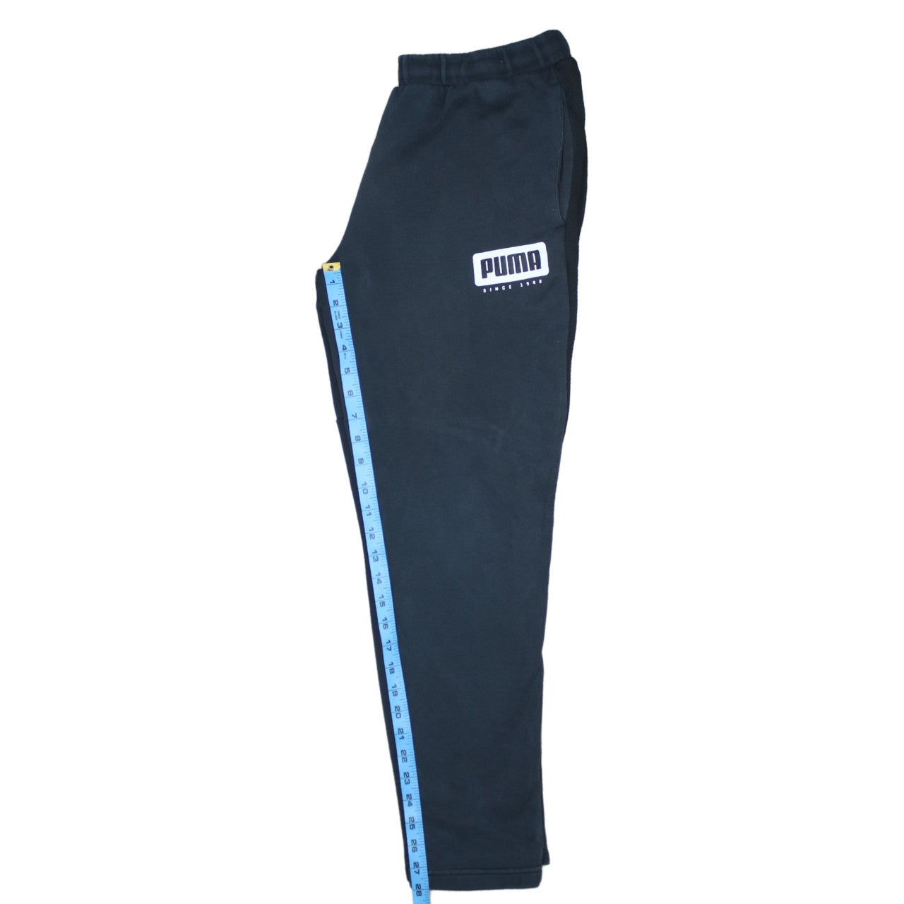 Puma Mens Black Fleece Jogger Sweatpants Size M Elastic Waist Tapered