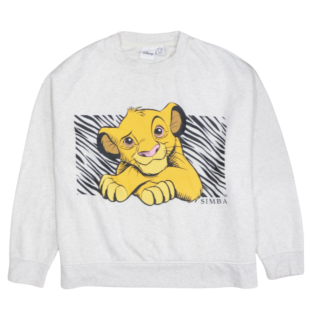 Disney Women’s Grey Simba Sweatshirt XL Lion King Graphic Pullover