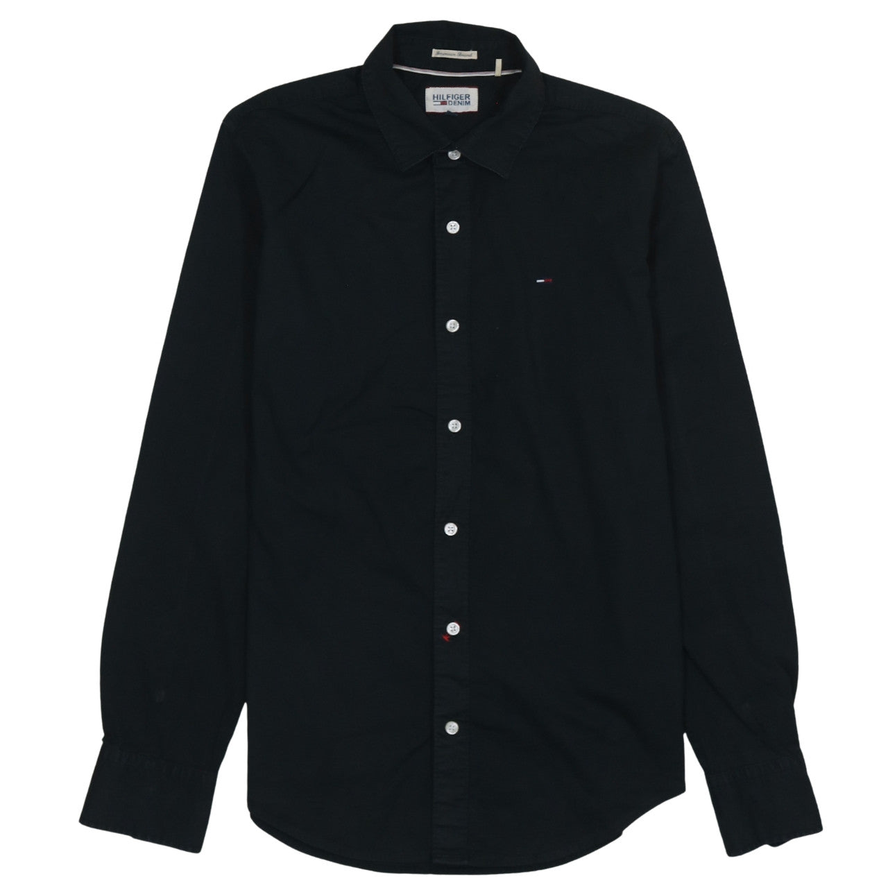 Tommy Hilfiger Men Black Long Sleeve Regular Fit Button-Up Shirt M