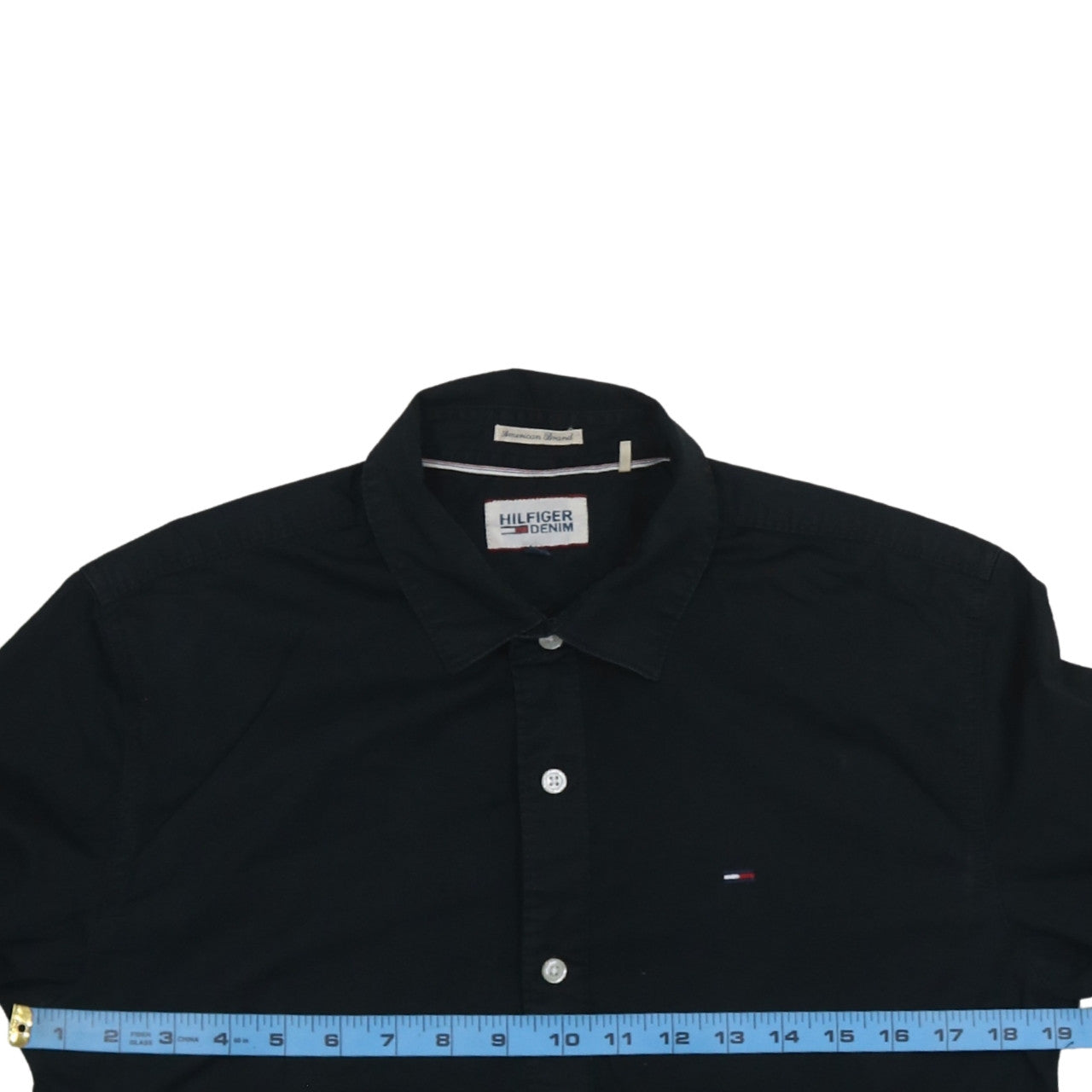 Tommy Hilfiger Men Black Long Sleeve Regular Fit Button-Up Shirt M