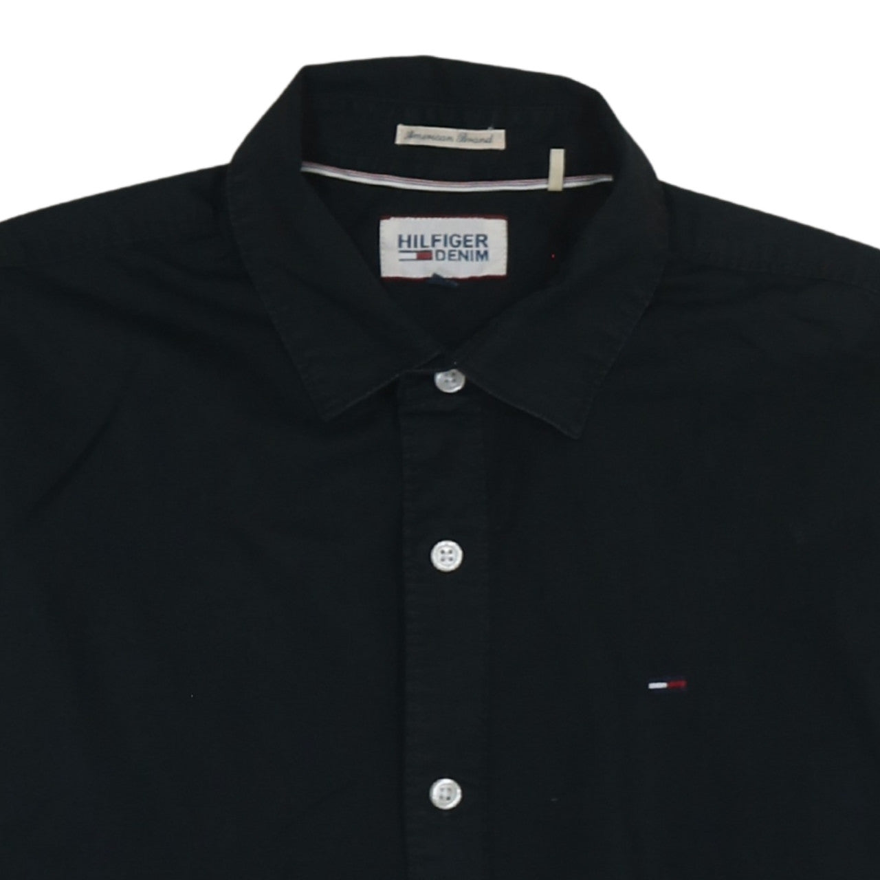 Tommy Hilfiger Men Black Long Sleeve Regular Fit Button-Up Shirt M