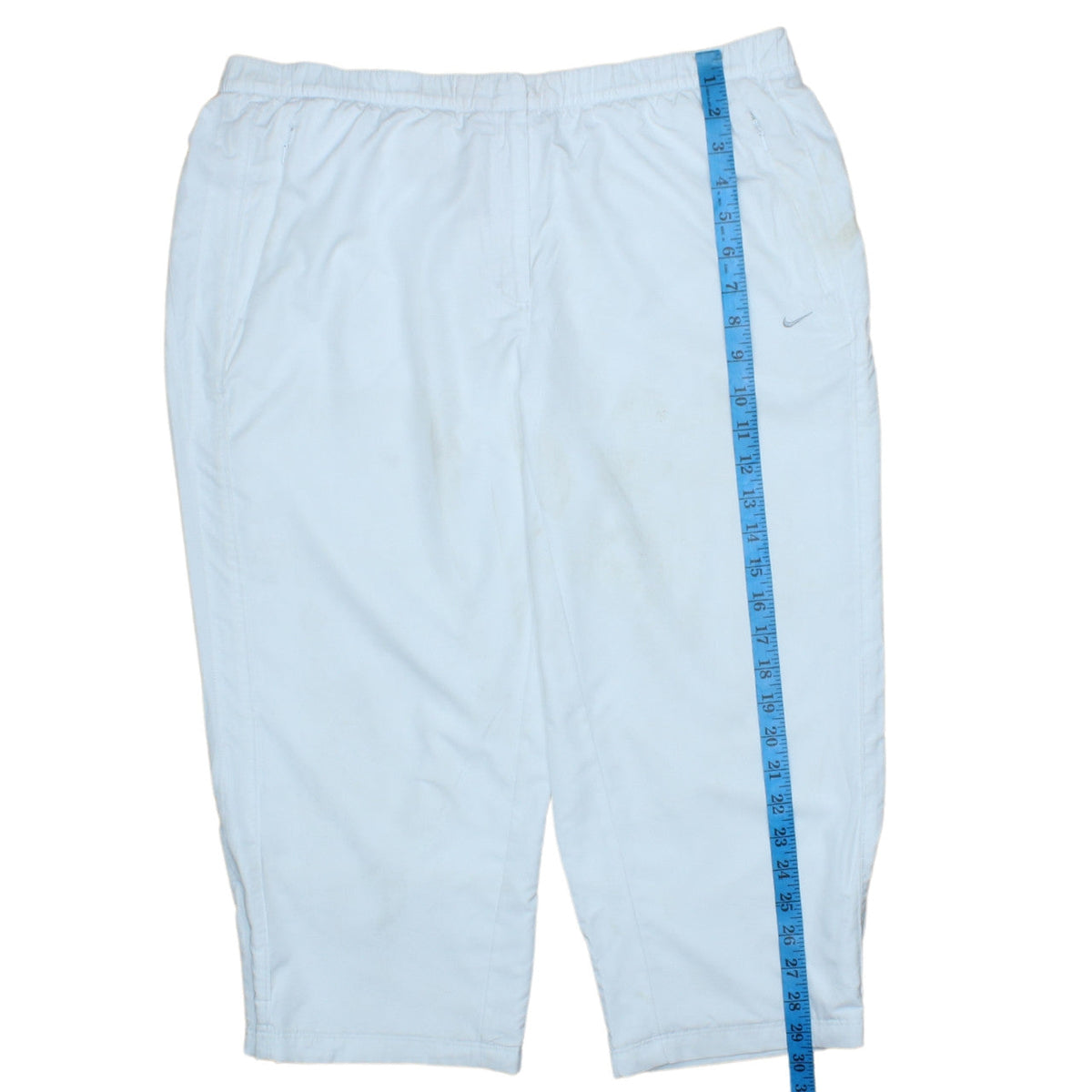Nike Women White L Athletic Activewear Shorts Lightweight