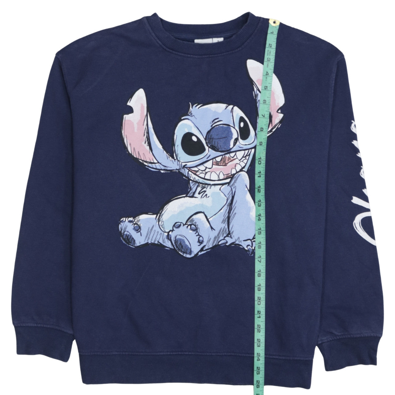 Disney Primark Women Navy Blue Stitch Sweatshirt Size S 10/12
