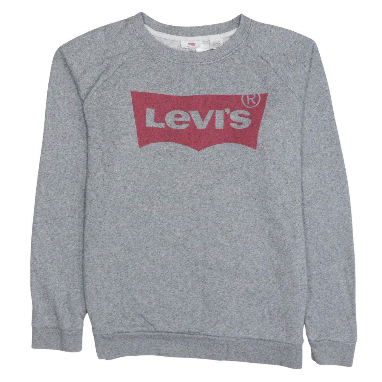 Levi's Men's Grey XS Crew Neck Logo Pullover Sweatshirt