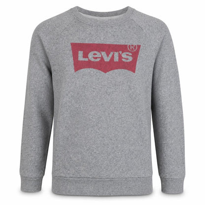 Levi's Men's Grey XS Crew Neck Logo Pullover Sweatshirt