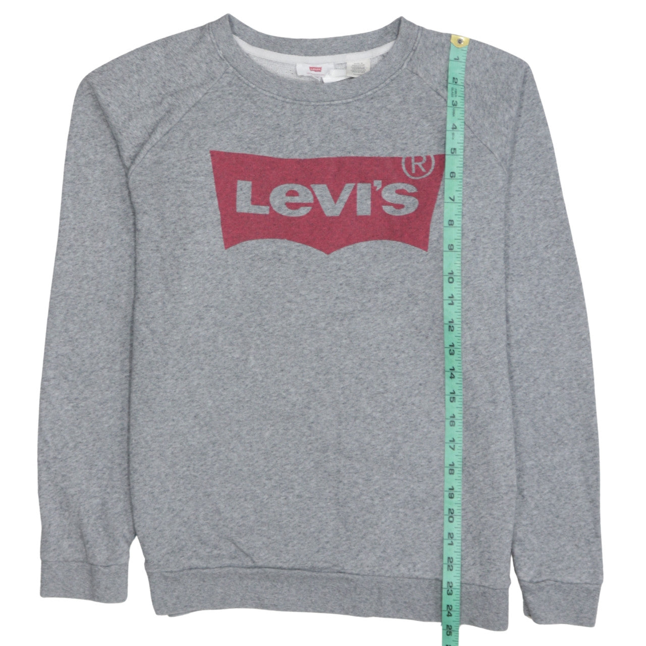Levi's Men's Grey XS Crew Neck Logo Pullover Sweatshirt