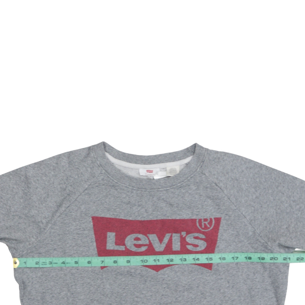 Levi's Men's Grey XS Crew Neck Logo Pullover Sweatshirt