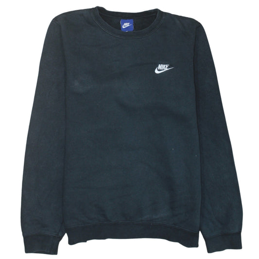 Nike Men's Black Small Crew Neck Pullover Sweatshirt Logo