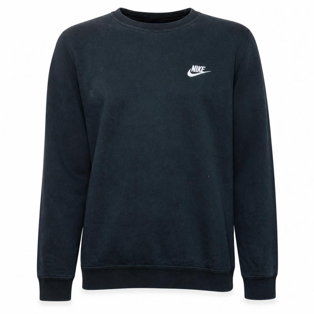 Nike Men's Black Small Crew Neck Pullover Sweatshirt Logo