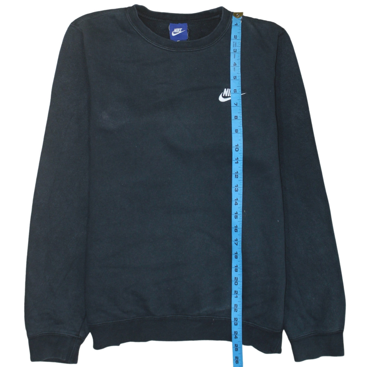 Nike Men's Black Small Crew Neck Pullover Sweatshirt Logo