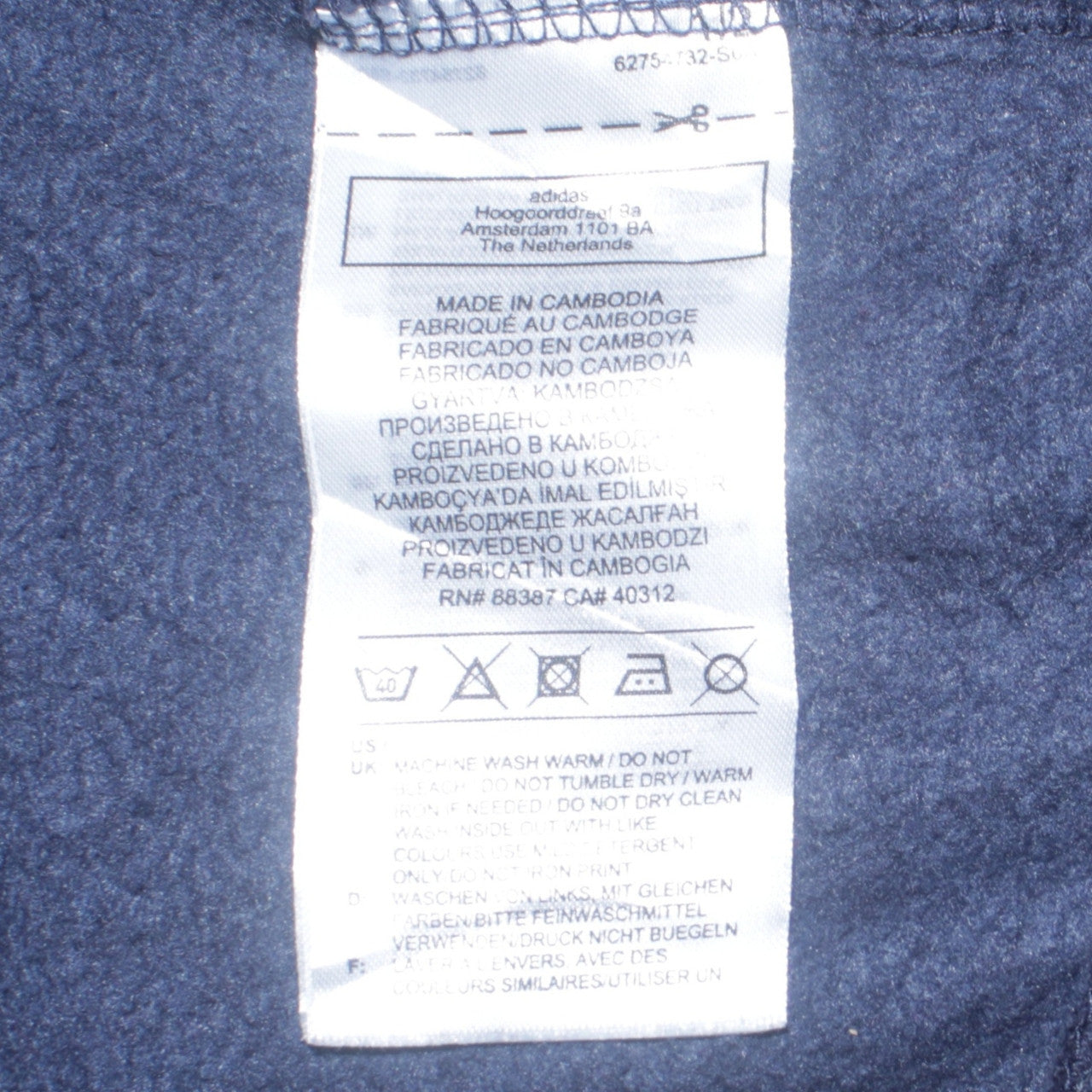 Adidas Men's Blue Logo Crew Neck Pullover Sweatshirt Size M