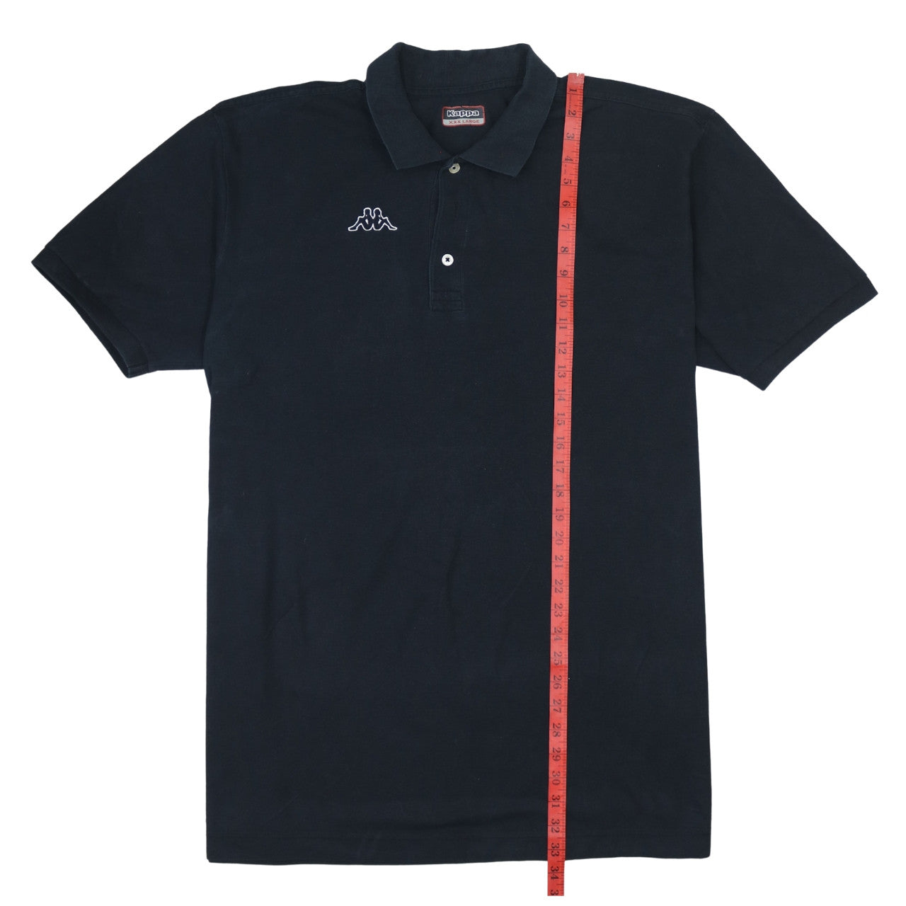 Kappa Men's Black 3XL Polo Shirt Short Sleeve Cotton Logo Top