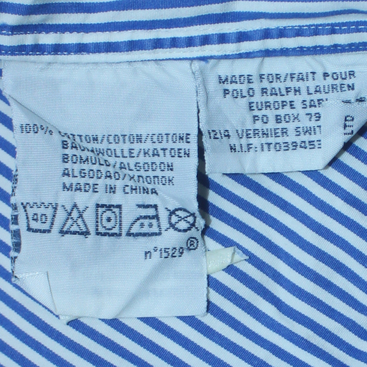 Ralph Lauren Men's Blue Striped Classic Fit Cotton Button-Up Shirt XL