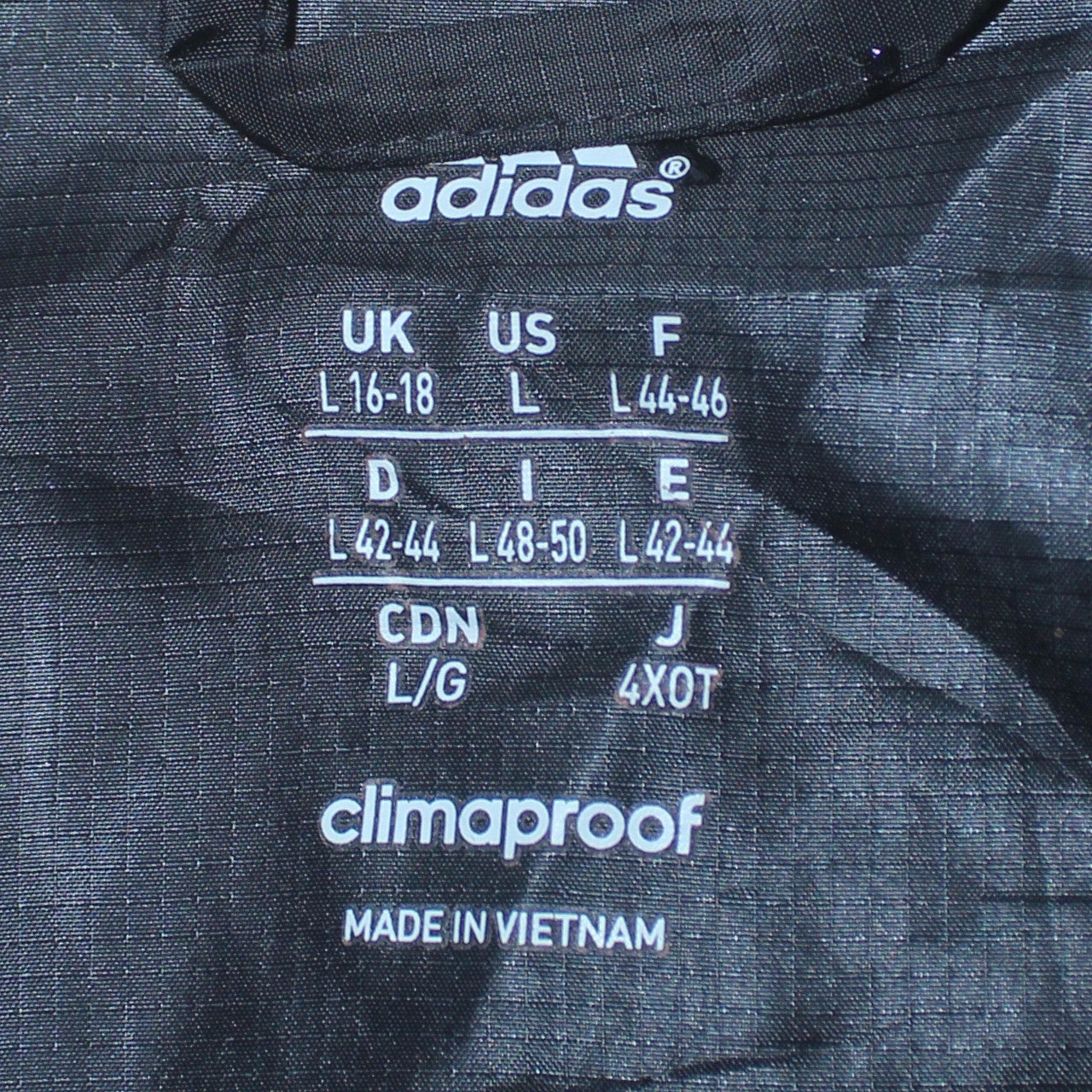 Adidas Womens Black Pink Stripe ClimaProof Full Zip Windbreaker Jacket L