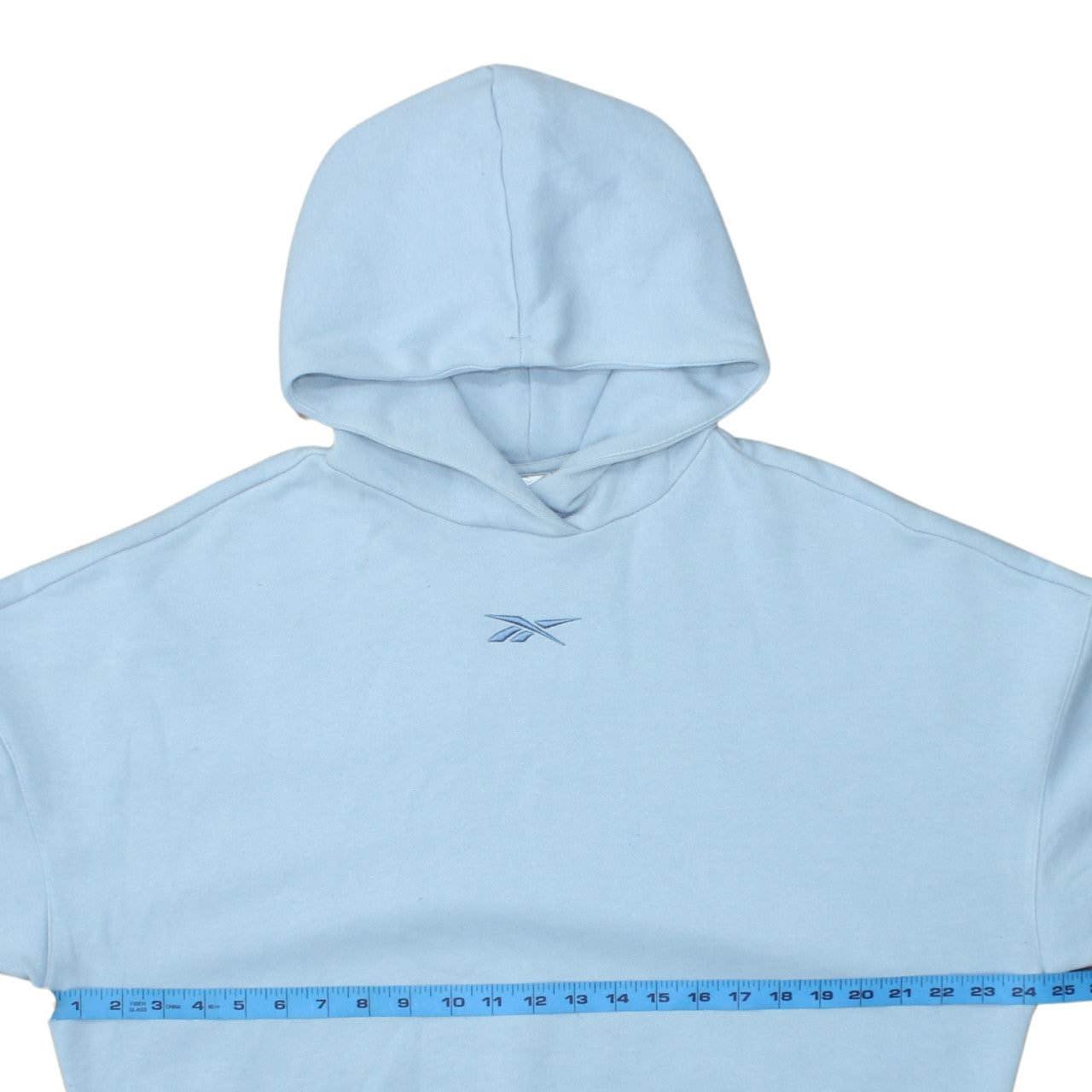 Reebok Womens Light Blue XS Pullover Hoodie Sweatshirt