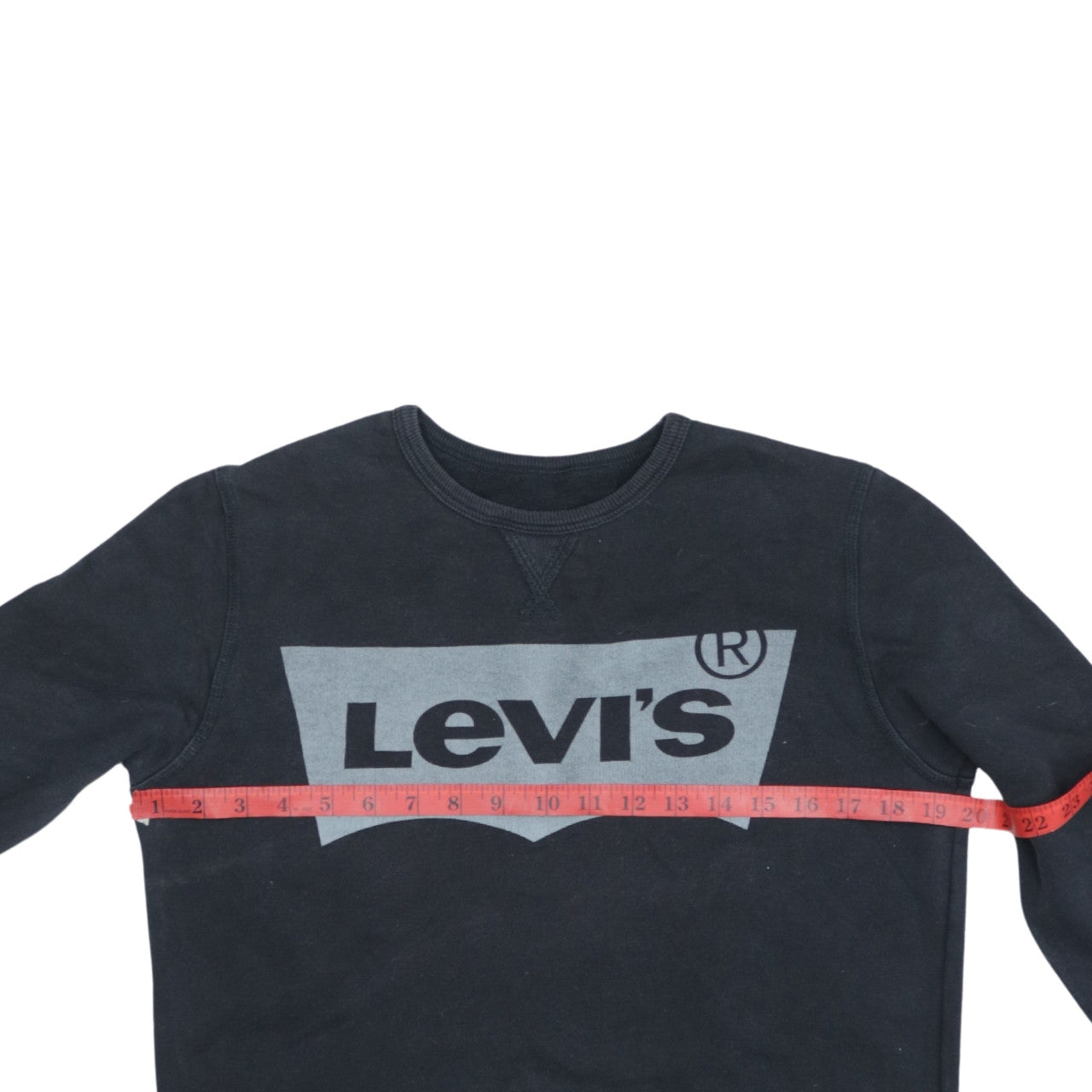 Levi's Black Graphic Logo Crew Neck Teens 14 Cotton Sweatshirt