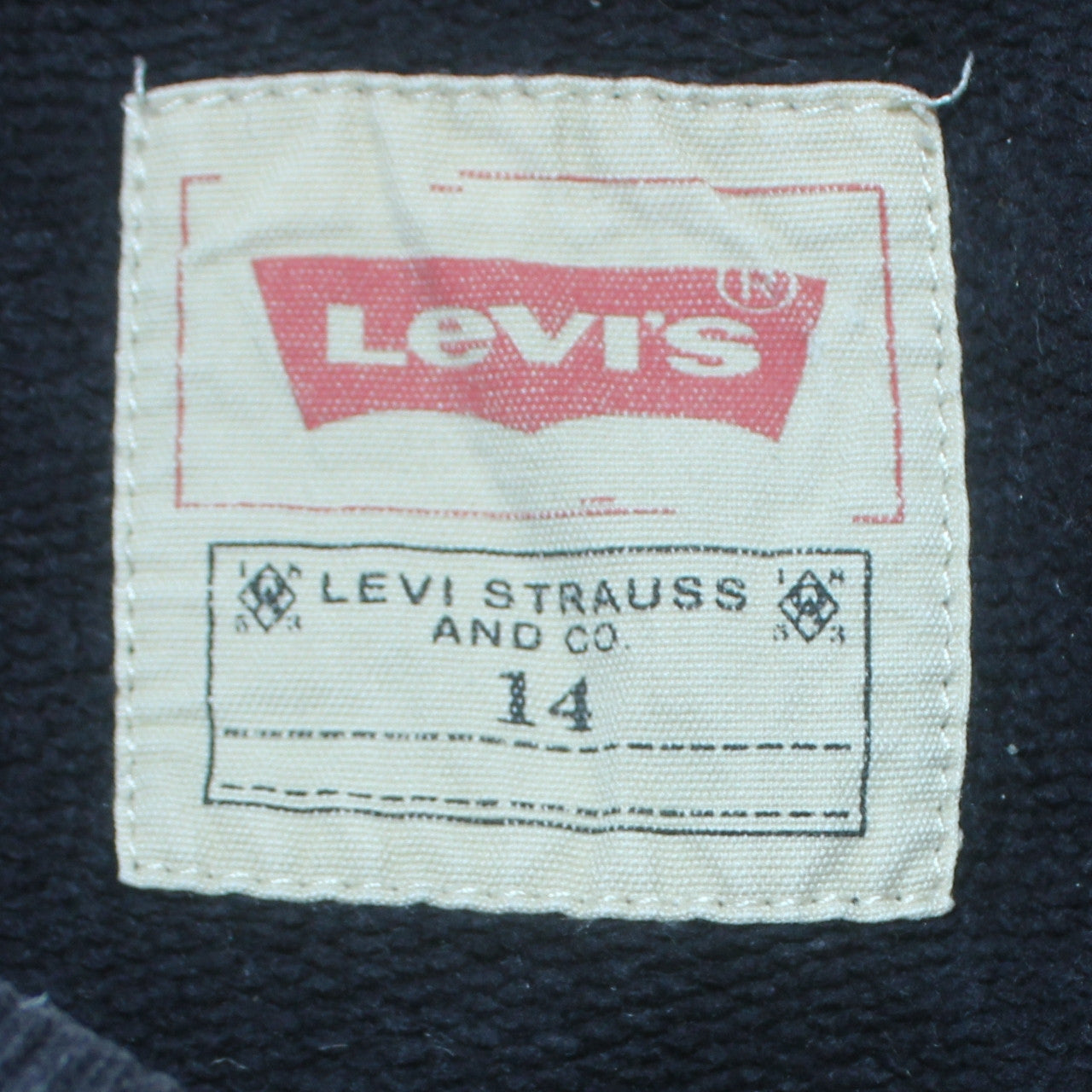Levi's Black Graphic Logo Crew Neck Teens 14 Cotton Sweatshirt