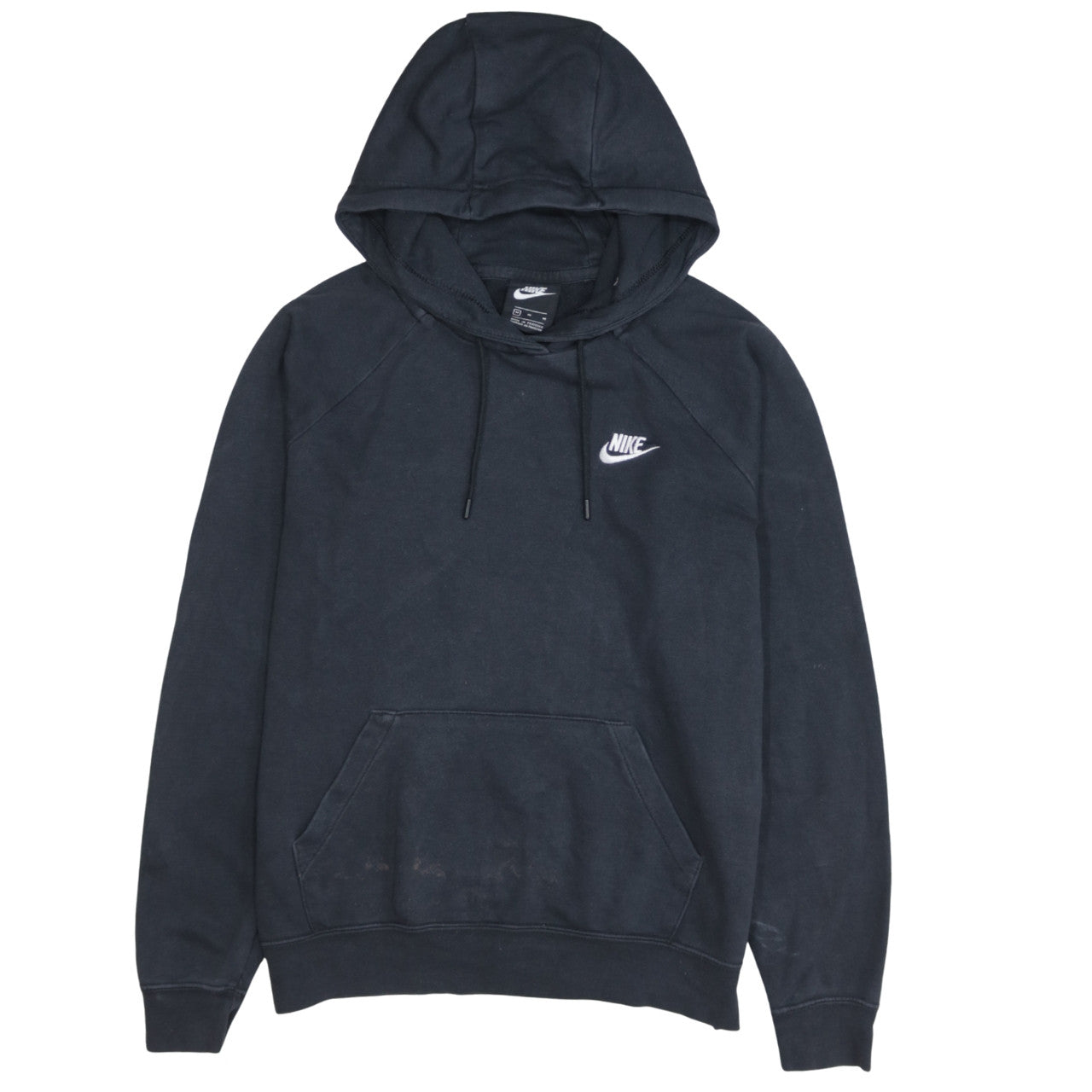 Nike Men's Black Pullover Hoodie M Logo Fleece Cotton Sweatshirt