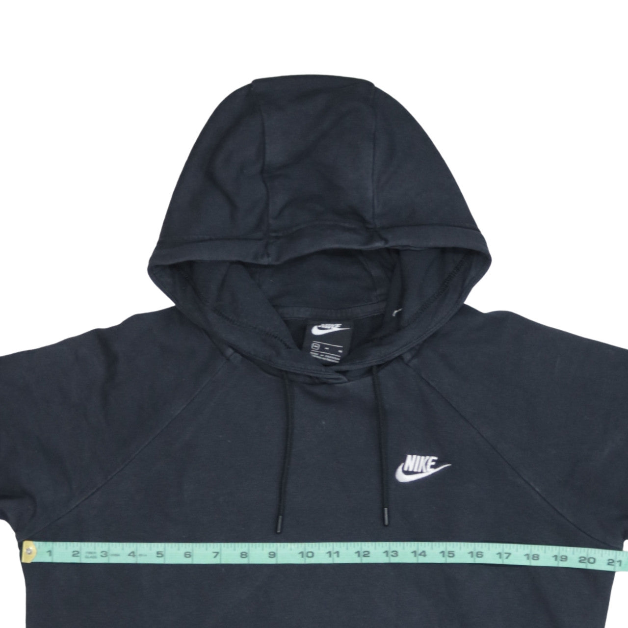 Nike Men's Black Pullover Hoodie M Logo Fleece Cotton Sweatshirt