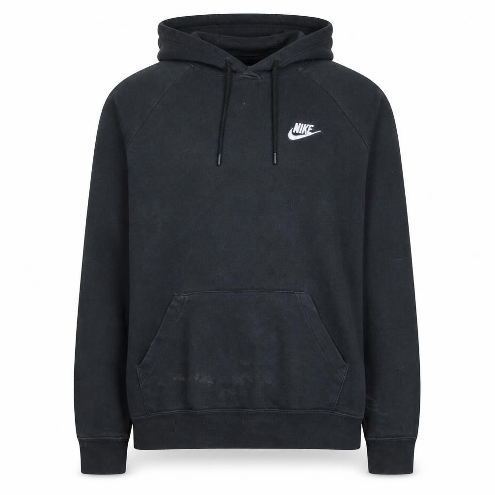 Nike Men's Black Pullover Hoodie Medium Cotton Blend Sportswear
