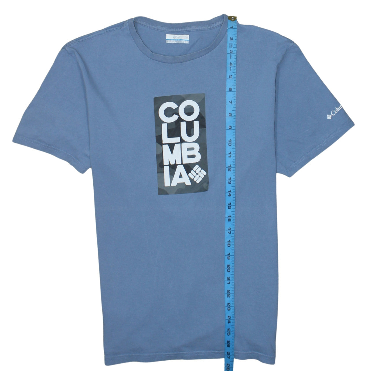 Columbia Mens Blue Graphic Organic Cotton T-Shirt Medium