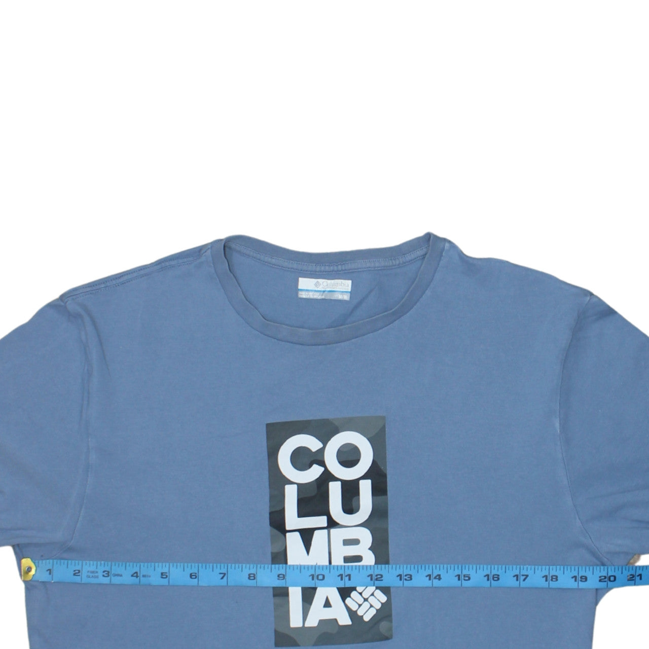 Columbia Mens Blue Graphic Organic Cotton T-Shirt Medium