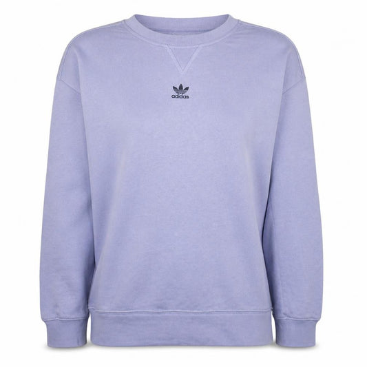 Adidas Women Lilac Crew Neck Pullover Sweatshirt Size 8 Cotton Blend