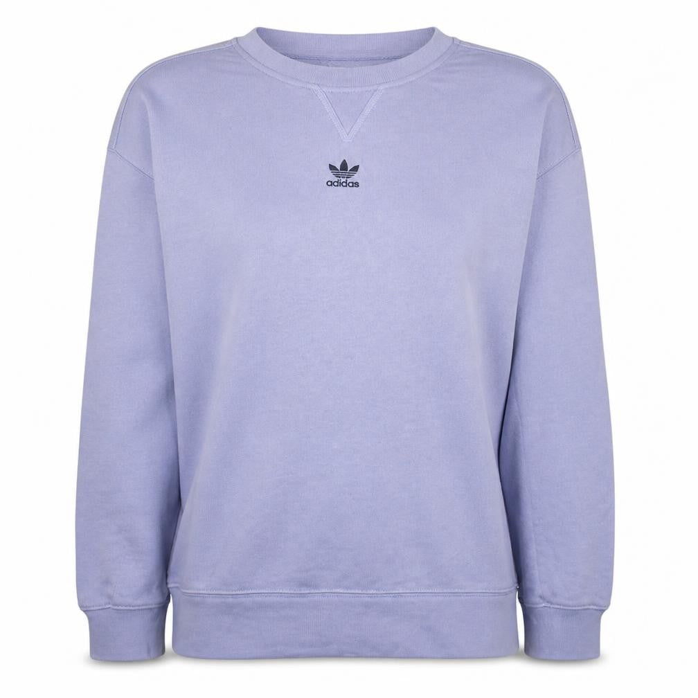 Adidas Women Lilac Crew Neck Pullover Sweatshirt Size 8 Cotton Blend